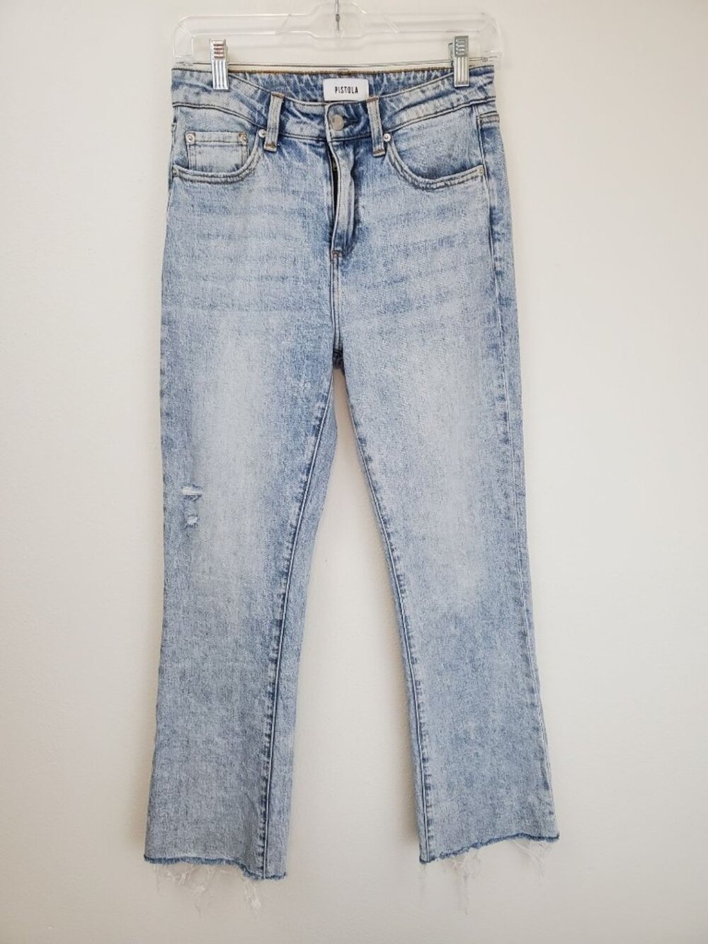 Pistola Lennon Distressed Cropped Bootcut Jeans